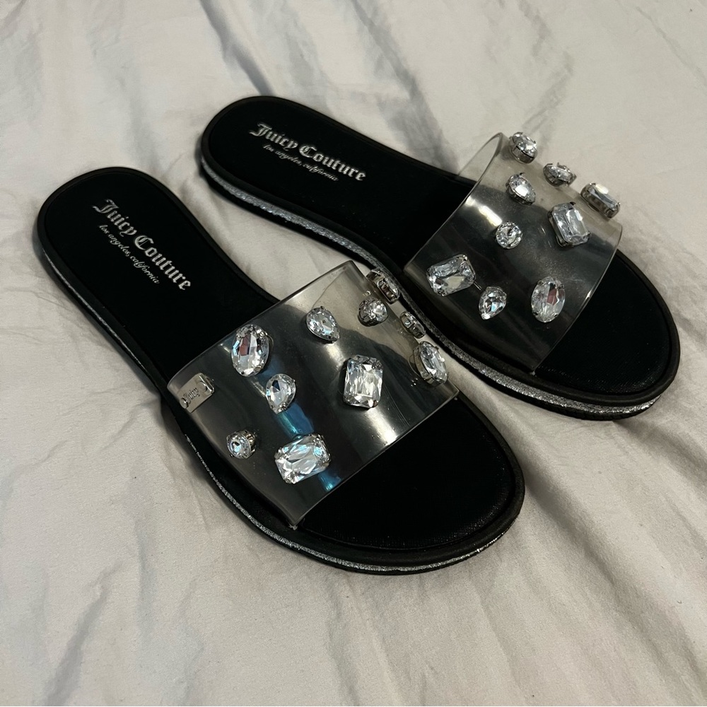 NWOT Juicy Couture Chunky Jewel Slides